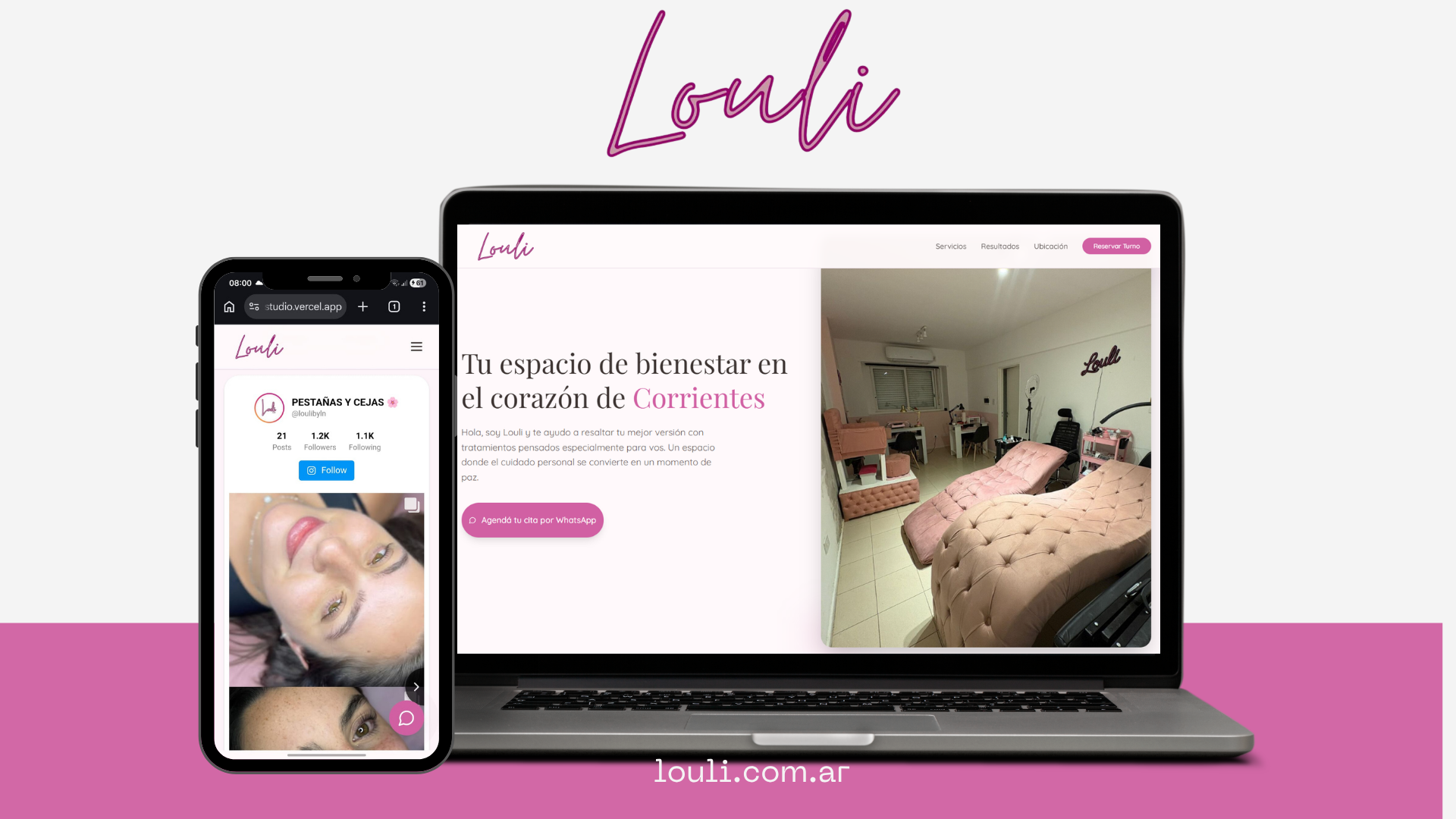 Captura del proyecto Louli Studio